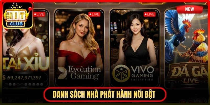 Danh sách nhà phát hành nổi bật đang hoạt động