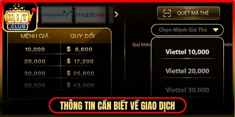 Những thông tin cần biết về giao dịch nạp và rút tiền