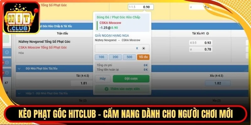 Kèo phạt góc Hitclub