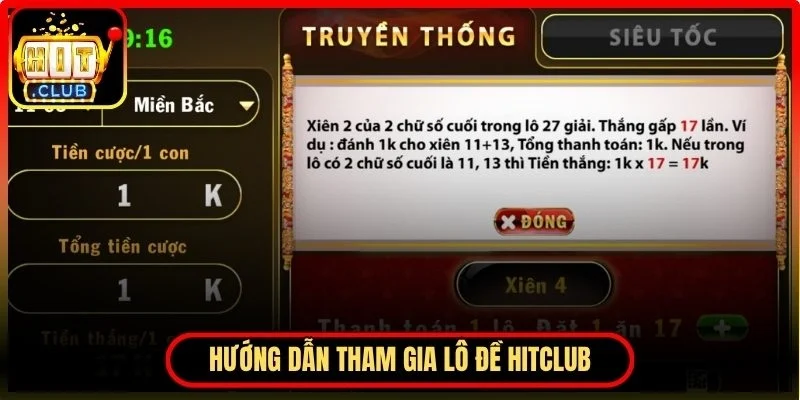 Cách tham gia lô đề Hitclub